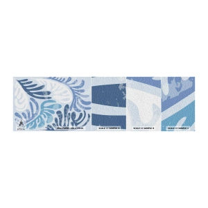 Muestra de fotomural autoadhesivo Deluxe Sticker - Helechos azules - Minimalismo, Pastel, bohemia - 100x30 cm