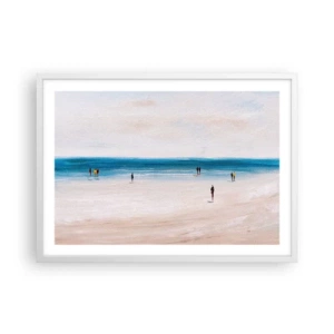 Póster en marco blanco - Necesidad natural - 70x50 cm