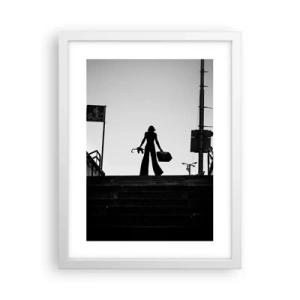 Póster en marco blanco - Paseo urbano - 30x40 cm