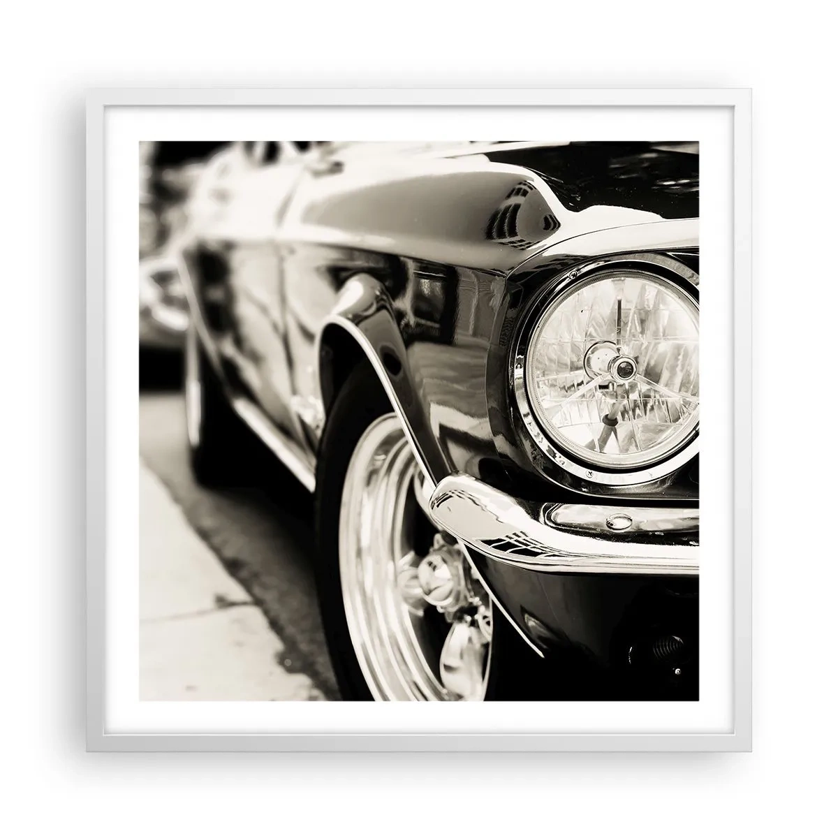 Póster en marco blanco - Brillo perdurable - 60x60 cm