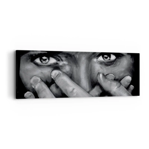 Cuadro sobre lienzo - Impresión de Imagen - No diré quién lo pintó - 90x30 cm