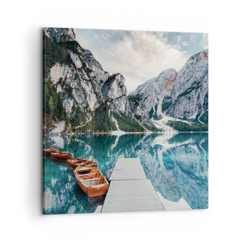 Cuadro sobre lienzo - Impresión de Imagen - Te mostraremos la fuente de la belleza - 50x50 cm