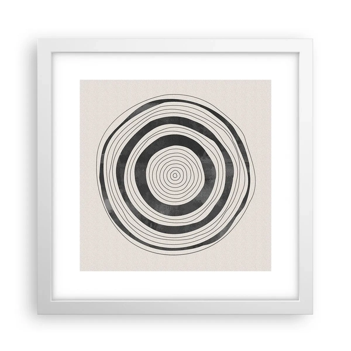 Póster en marco blanco - Lo importante es lo que hay entre medias - 30x30 cm