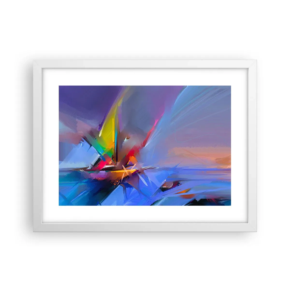 Póster en marco blanco - Como un pájaro - 40x30 cm