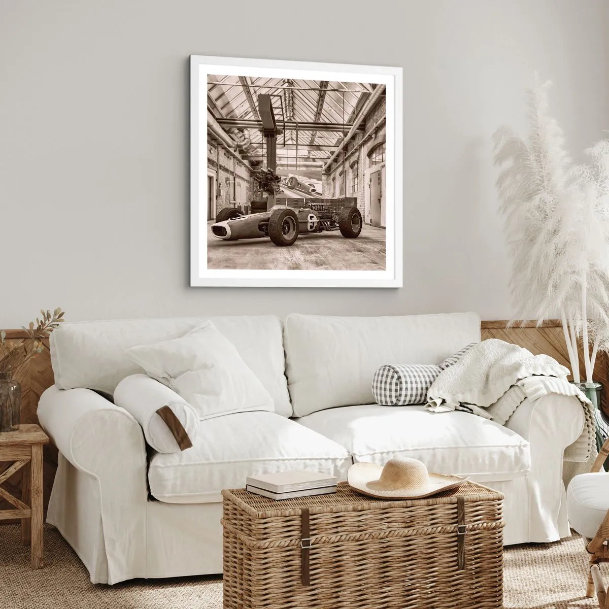 Póster en marco blanco - El descanso del vencedor - 30x30 cm