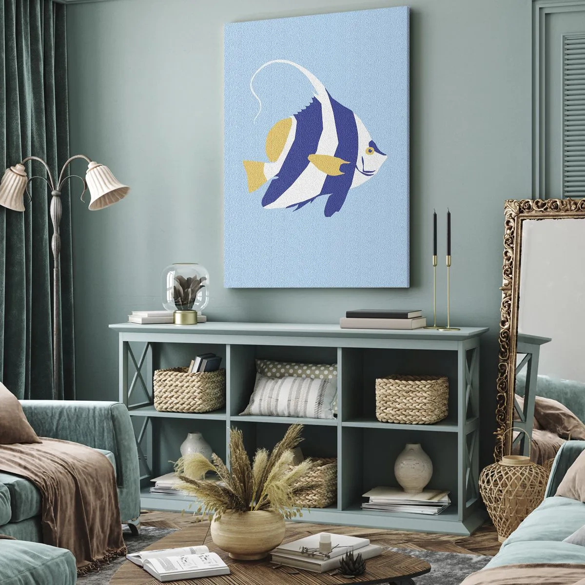 Cuadro sobre lienzo - Impresión de Imagen - Miss aguas tropicales - 80x120 cm