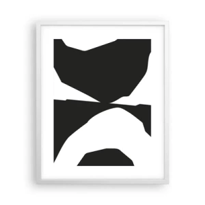 Póster en marco blanco - Positivo-negativo - 40x50 cm