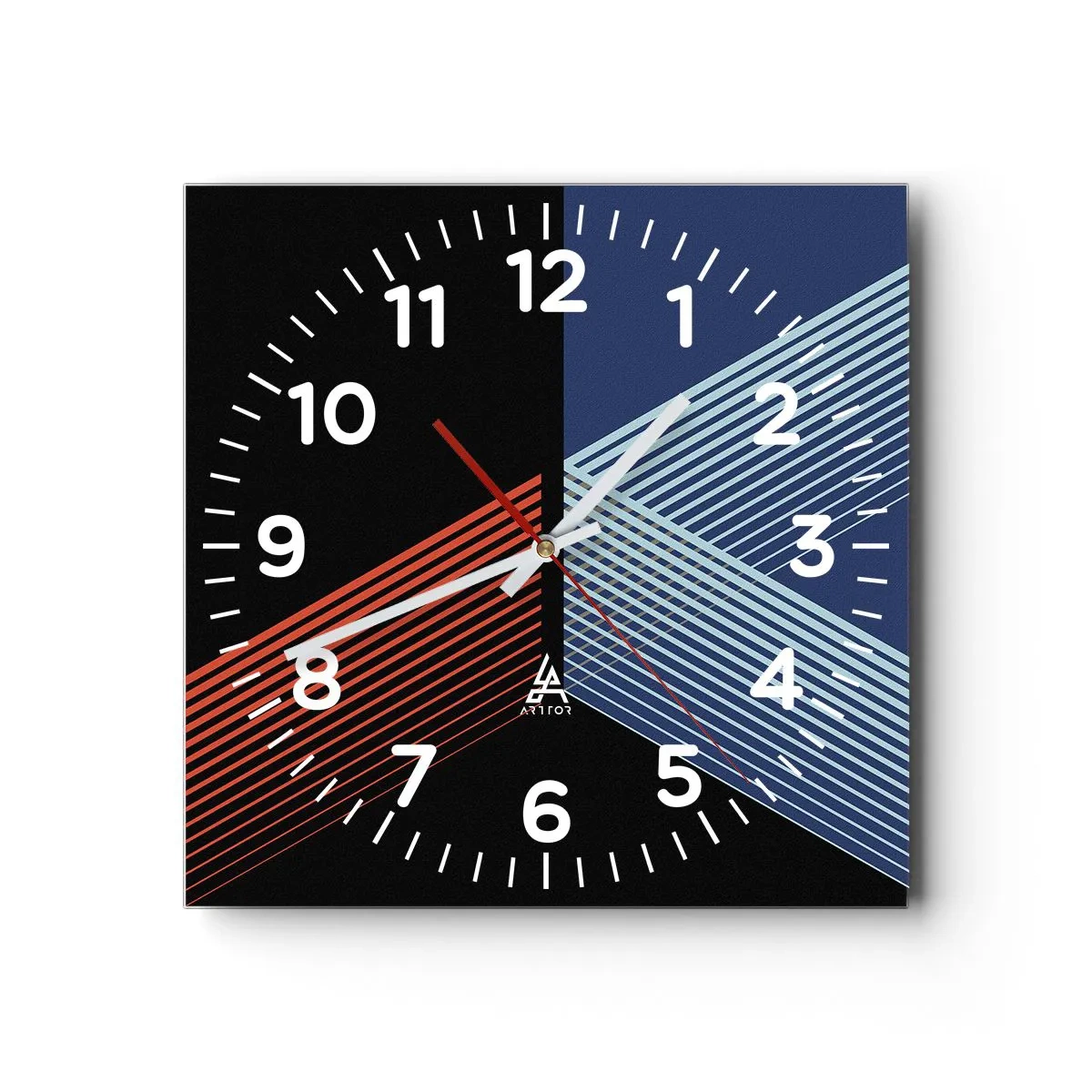 Reloj de pared - Reloj de vidrio - La rectitud - 30x30 cm