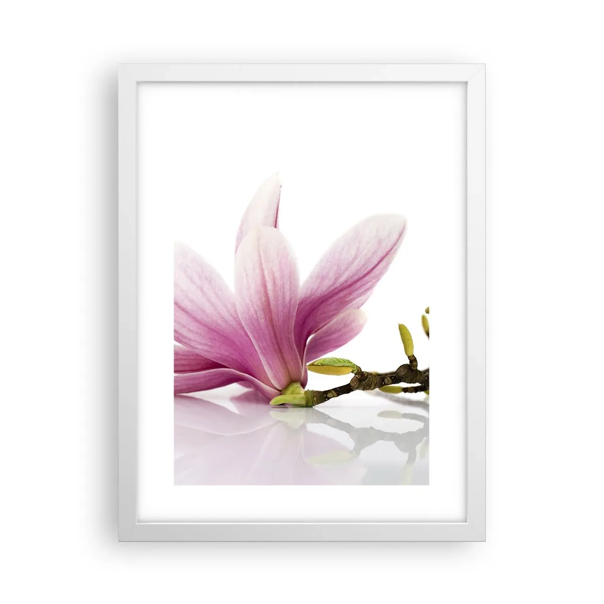 Póster en marco blanco - Suave como un soplo de primavera - 30x40 cm