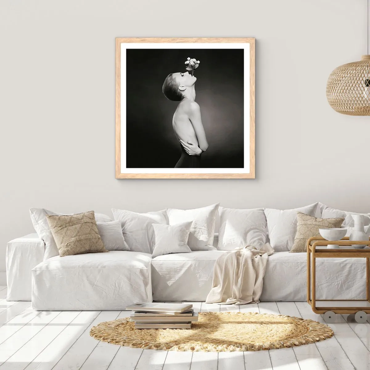 Póster en marco roble claro - Elegancia excéntrica - 40x40 cm