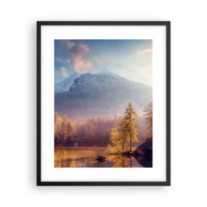 Póster en marco negro - Entre las montañas y los valles - 40x50 cm