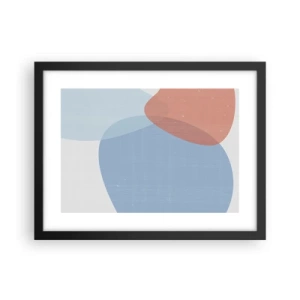 Póster en marco negro - Relaciones en colores pastel - 40x30 cm
