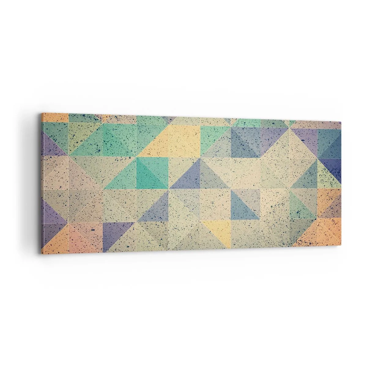Cuadro sobre lienzo - Impresión de Imagen - República de los triángulos - 100x40 cm