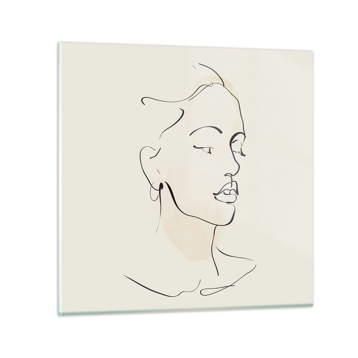 Cuadro sobre vidrio - Impresiones sobre Vidrio - Líneas que muestran seguridad - 60x60 cm