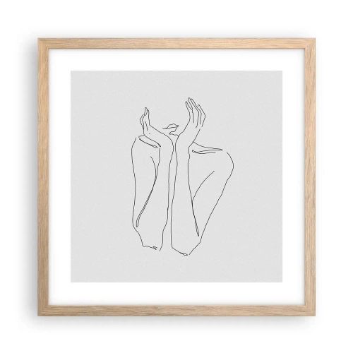 Póster en marco roble claro - Con qué sueñan las mujeres - 40x40 cm