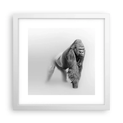 Póster en marco blanco - Confiando en su fuerza - 30x30 cm