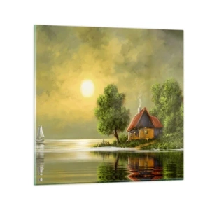 Cuadro sobre vidrio - Impresiones sobre Vidrio - Es hermoso, como salido de un cuadro - 40x40 cm