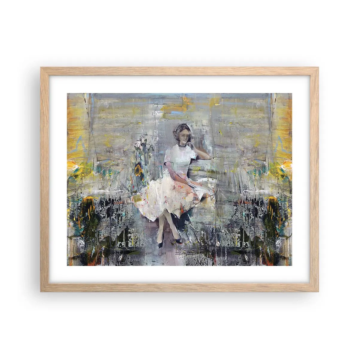 Póster en marco roble claro - Clásica y moderna - 50x40 cm