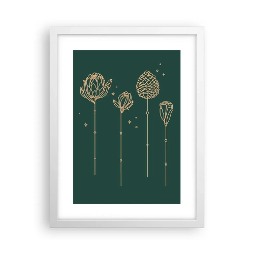 Póster en marco blanco - La familia vegetal - 30x40 cm