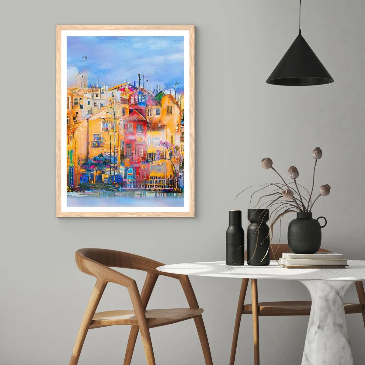 Póster en marco roble claro - Estamos juntos - 61x91 cm