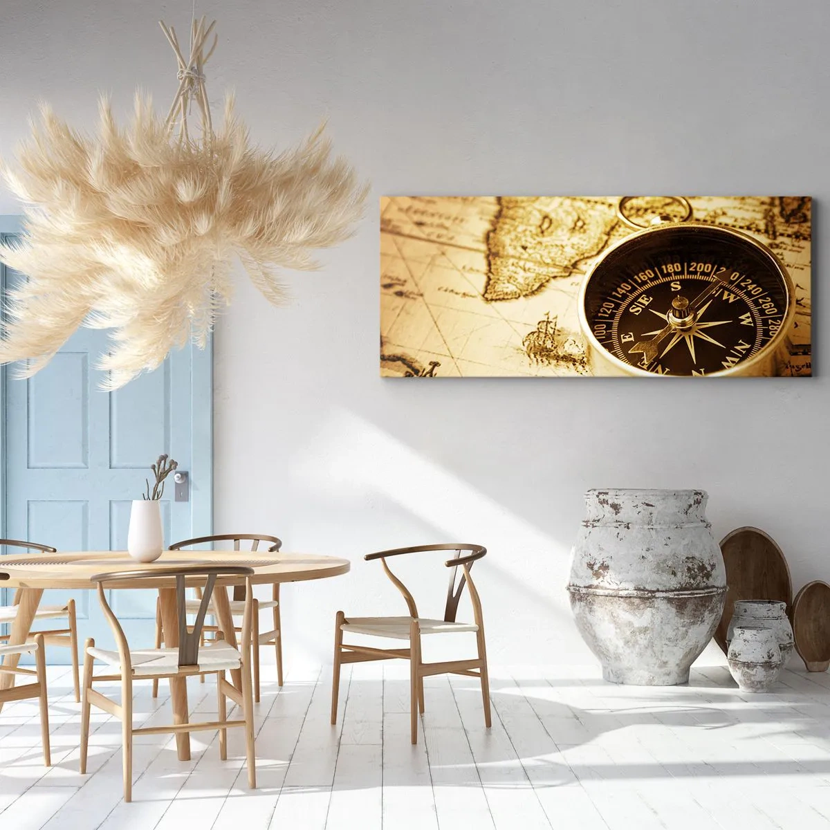 Cuadro sobre lienzo - Impresión de Imagen - ¿Este u Oeste? - 90x30 cm