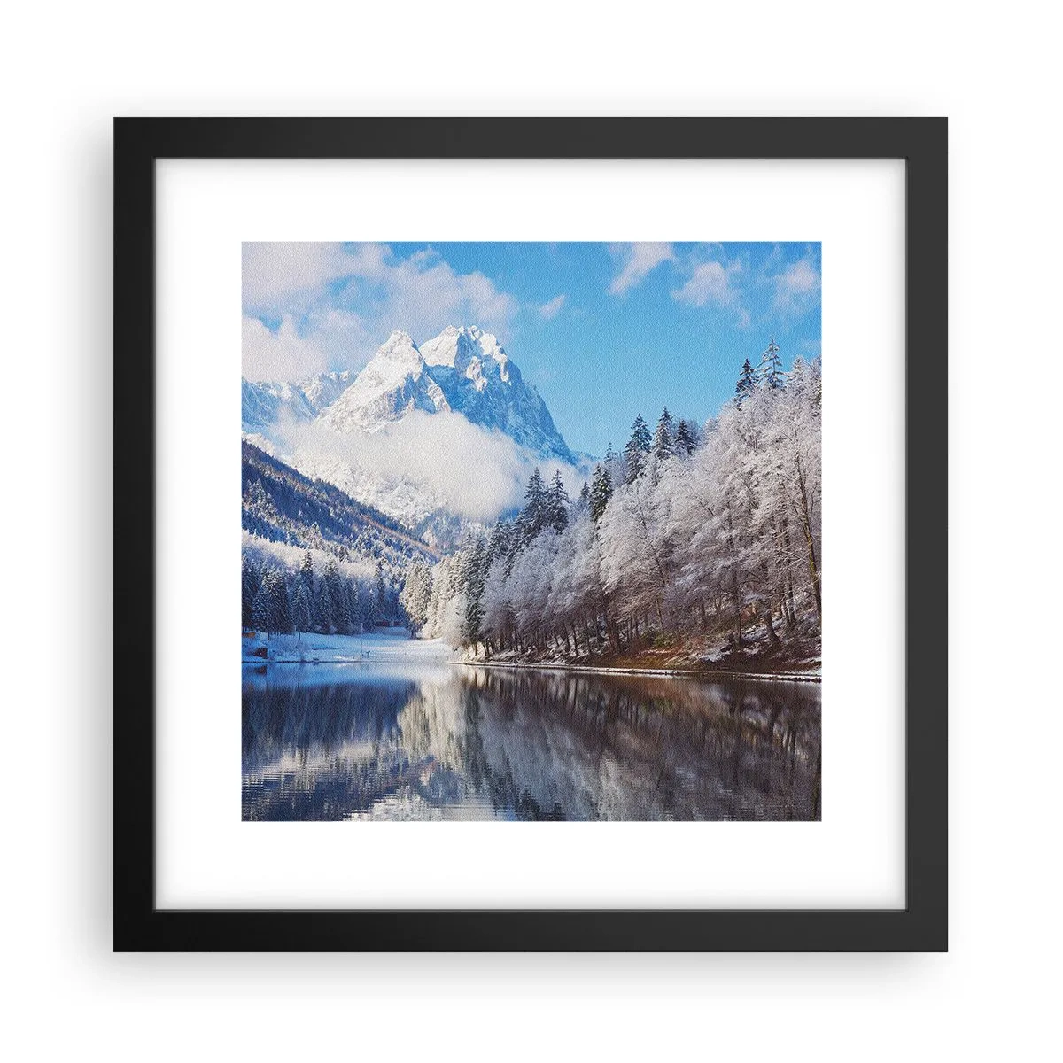 Póster en marco negro - Guardia de nieve - 30x30 cm