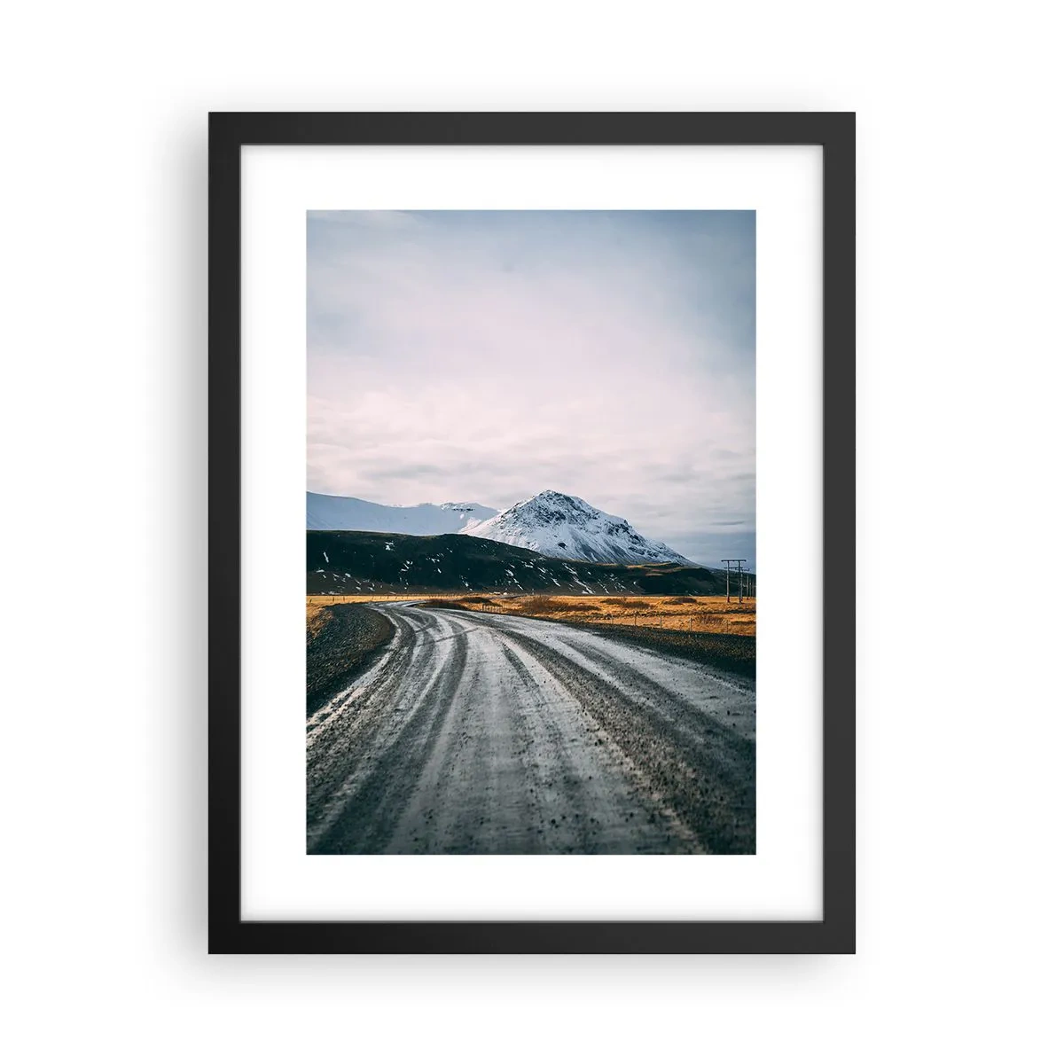 Póster en marco negro - En el ambiente islandés - 30x40 cm