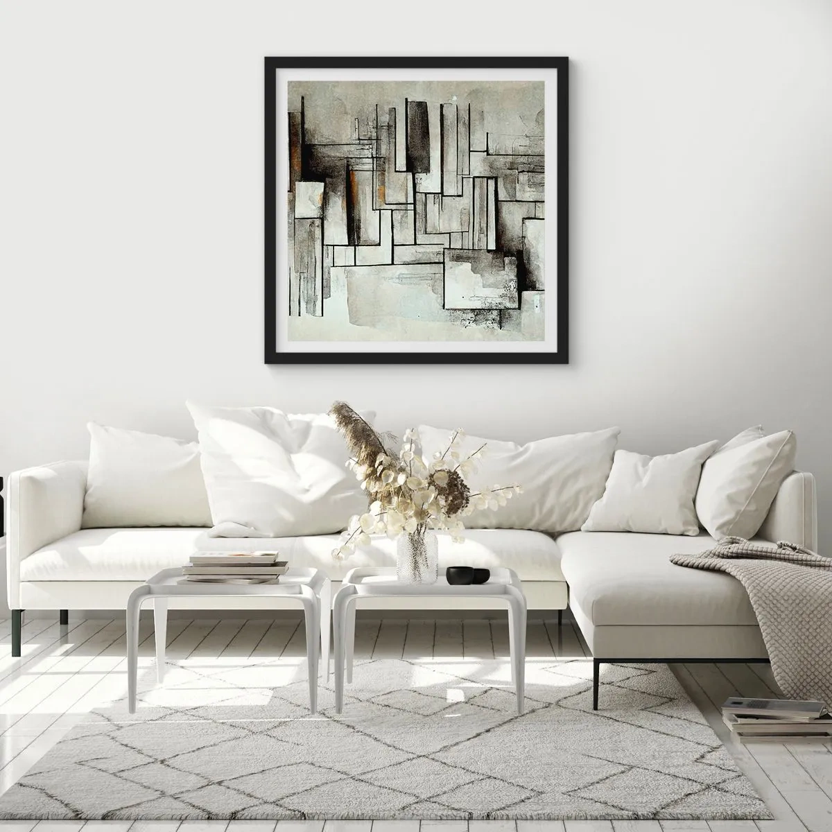 Póster en marco negro - El poder de la sencillez - 60x60 cm