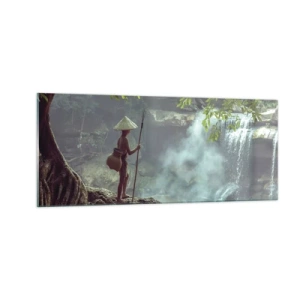 Cuadro sobre vidrio - Impresiones sobre Vidrio - Amistad con la naturaleza - 100x40 cm