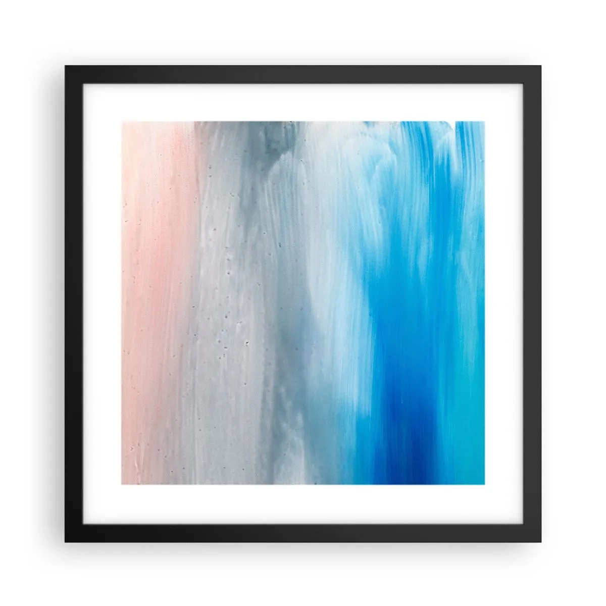 Póster en marco negro - Elementos: aire - 40x40 cm