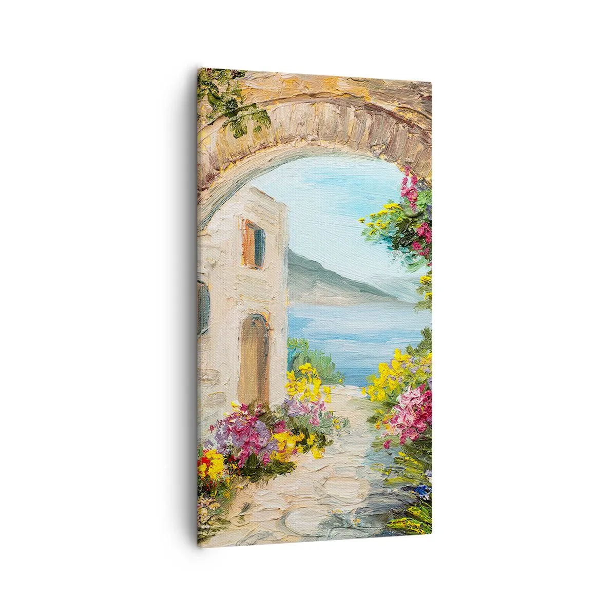 Cuadro sobre lienzo - Impresión de Imagen - El encanto del paisaje costero - 55x100 cm