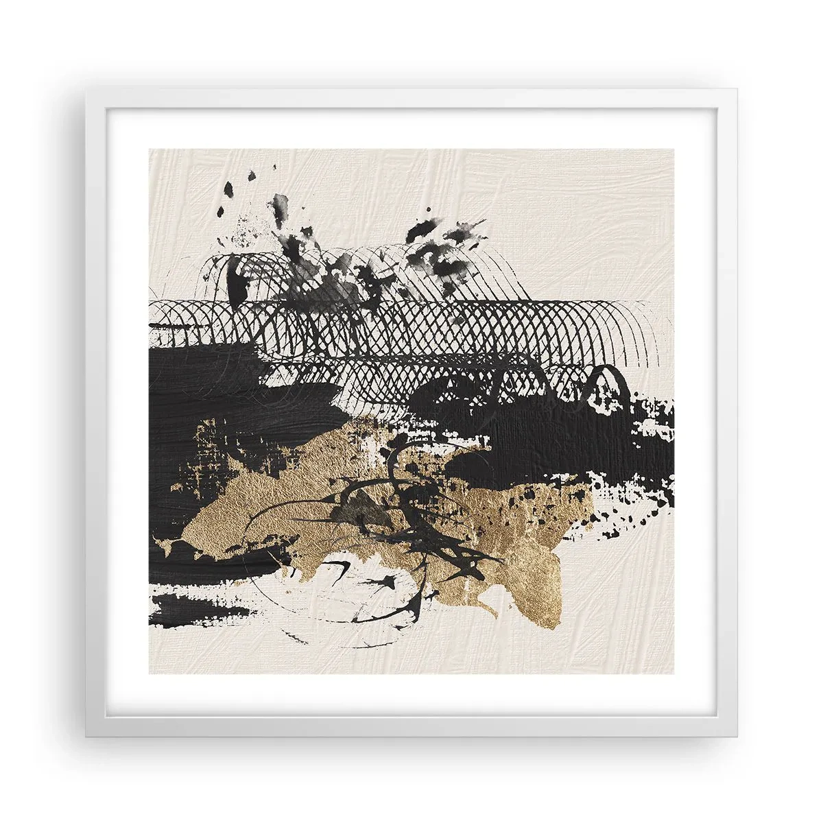 Póster en marco blanco - Composición con pasión - 50x50 cm