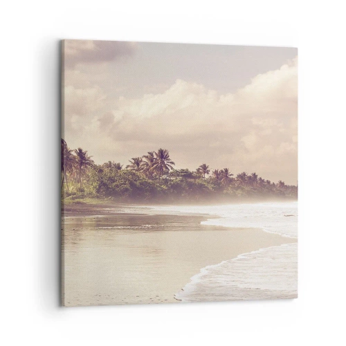 Cuadro sobre lienzo - Impresión de Imagen - La caricia de las olas - 50x50 cm