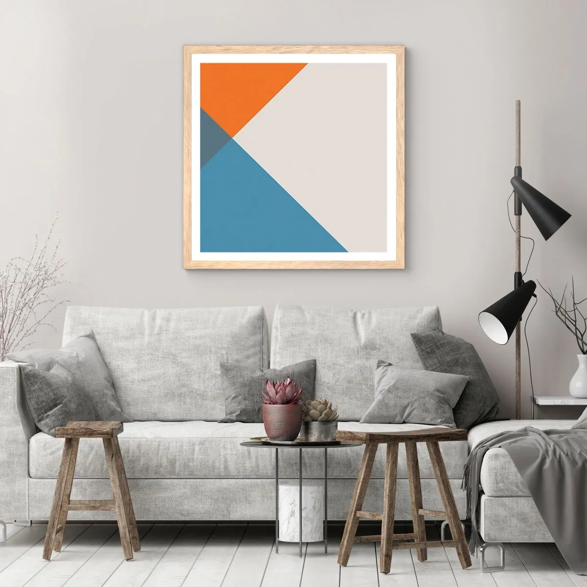 Póster en marco roble claro - Desde el punto de vista de... - 50x50 cm