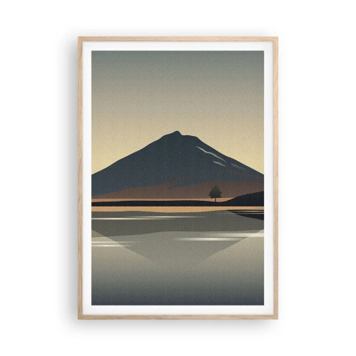 Póster en marco roble claro - Reflejo de espejo - 70x100 cm
