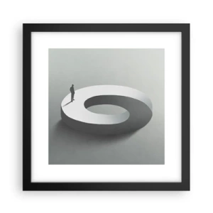 Póster en marco negro - Ser sabio no es una labor sencilla - 30x30 cm