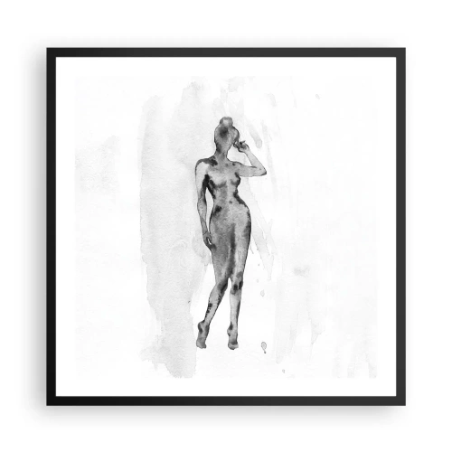 Póster en marco negro - Un estudio sobre el ideal de feminidad - 60x60 cm