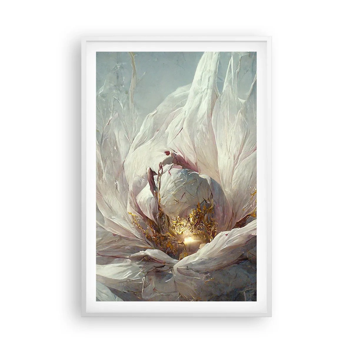 Póster en marco blanco - Florece una vez cada cien años - 61x91 cm