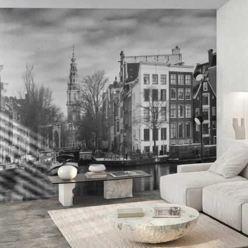 Fotomural Autadhesivo Deluxe Sticker - Ambiente de Ámsterdam - Ciudad, Ámsterdam, Arquitectura - 100x70 cm