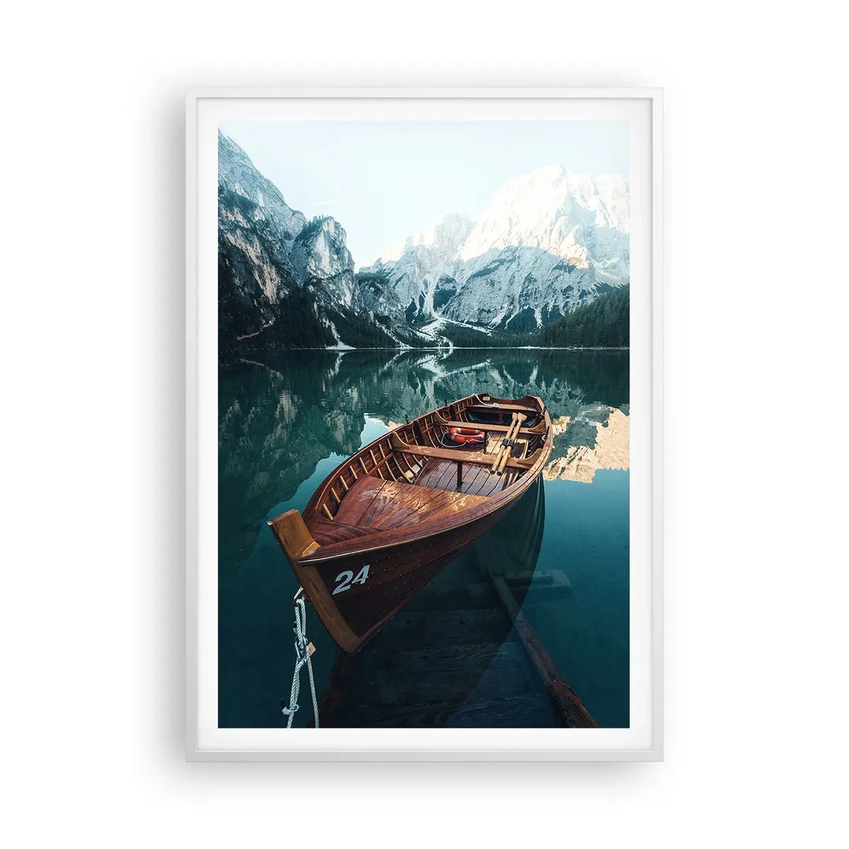 Póster en marco blanco - Como pintado en cristal - 70x100 cm