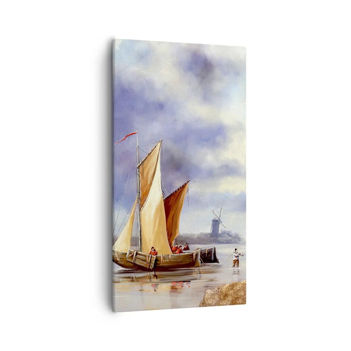 Cuadro sobre lienzo - Impresión de Imagen - El regreso de los marineros - 55x100 cm