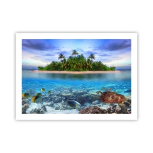 Póster - Una isla paradisíaca te invita - 70x50 cm