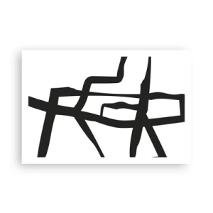 Póster - Construcción en blanco y negro - 91x61 cm