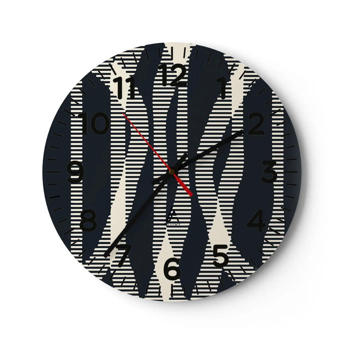 Reloj de pared - Reloj de vidrio - Un intento de romper la oscuridad - 30x30 cm