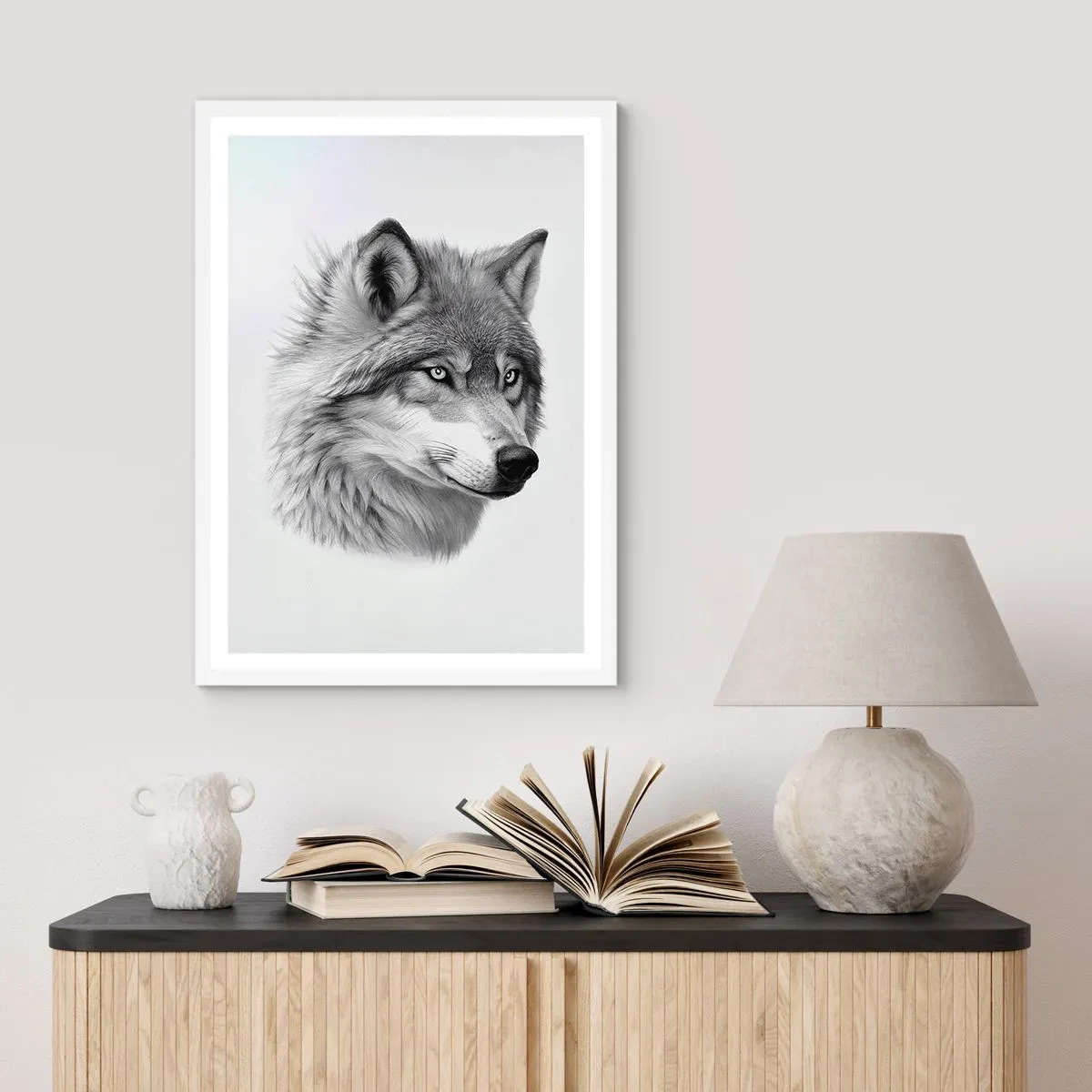 Póster en marco blanco - Alfa - sin duda - 50x70 cm