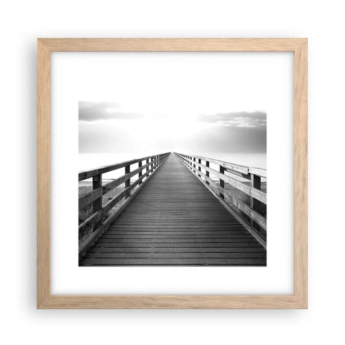 Póster en marco roble claro - En la distancia... - 30x30 cm