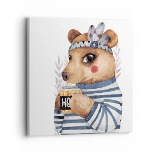 Cuadro sobre lienzo - Impresión de Imagen - Dulce oso - 30x30 cm