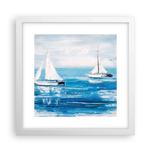Póster en marco blanco - Con un amigo a tu lado - 30x30 cm