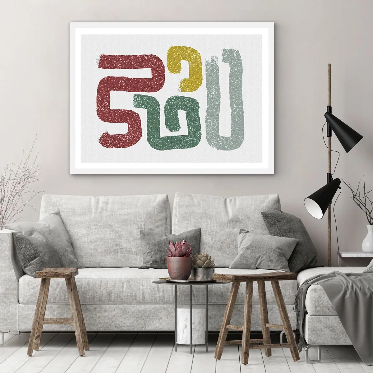 Póster en marco blanco - En un idioma desconocido - 40x30 cm