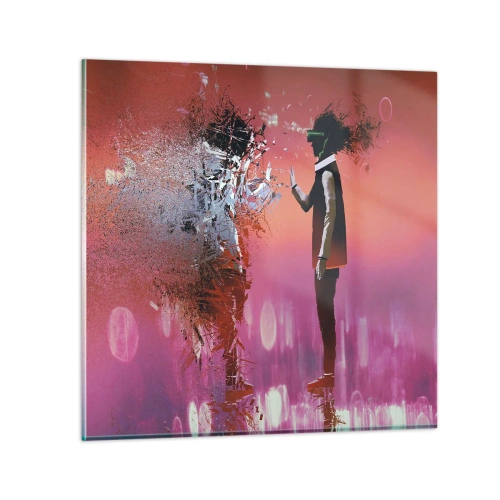 Cuadro sobre vidrio - Impresiones sobre Vidrio - ¿Es posible mirar dentro de uno mismo? - 70x70 cm